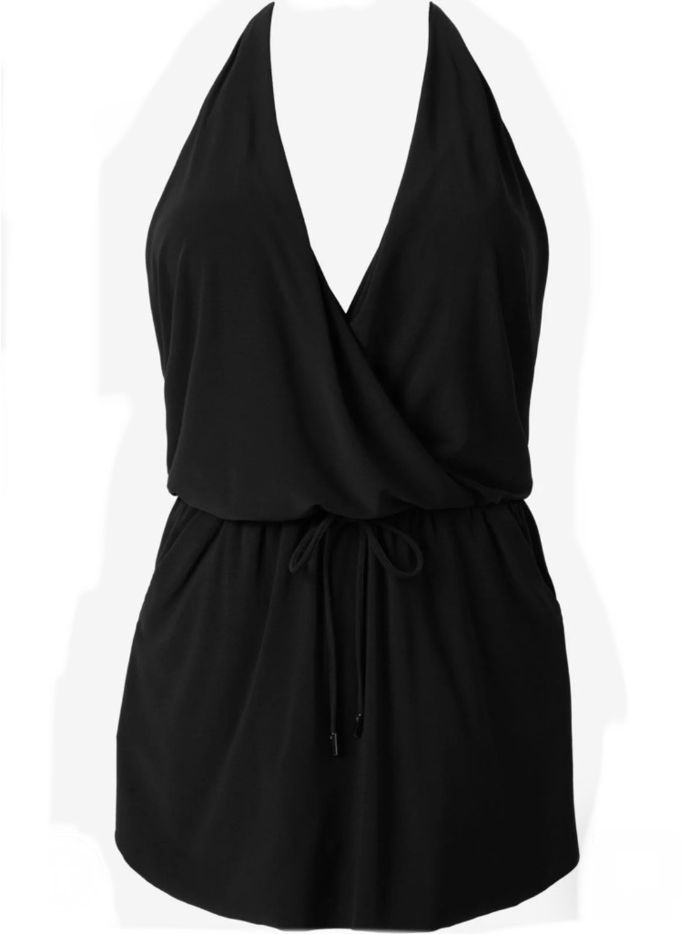 Magicsuit Black Ellie Halter Swim Romper Cover-Up size 16